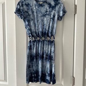 American Eagle Outfitters Navy Tie-Dye Mini Dress